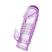 Фиолетовая насадка с коготком и шипами - 13 см. - Toyfa Basic - в Сочи купить с доставкой