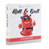 Стимулирующий презерватив-насадка Roll   Ball Strawberry - Sitabella - купить с доставкой в Сочи