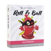 Стимулирующий презерватив-насадка Roll   Ball Raspberry - Sitabella - купить с доставкой в Сочи