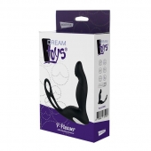 Черный вибромассажер простаты P-PLEASER W ERECTION ENHANCE - Dream Toys - в Сочи купить с доставкой