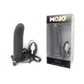 Черный страпон с вибратором Mojo Ghia - Seven Creations - купить с доставкой в Сочи