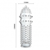 Закрытая прозрачная насадка Crystal sleeve - 14,2 см. - Erowoman-Eroman - в Сочи купить с доставкой