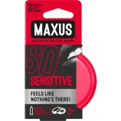 Ультратонкие презервативы в железном кейсе MAXUS Sensitive - 3 шт. - Maxus - купить с доставкой в Сочи