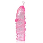 Закрытая рельефная насадка Crystal sleeve snakes в виде змеи с усиками - 14 см. - Erowoman-Eroman - в Сочи купить с доставкой