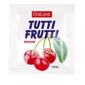 Пробник гель-смазки Tutti-frutti с вишнёвым вкусом - 4 гр. - Биоритм - купить с доставкой в Сочи