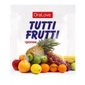 Пробник гель-смазки Tutti-frutti со вкусом тропических фруктов - 4 гр. - Биоритм - купить с доставкой в Сочи