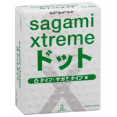 Презервативы Sagami Xtreme SUPER DOTS с точками - 3 шт. - Sagami - купить с доставкой в Сочи