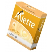 Презервативы Arlette Dotted с точечной текстурой - 3 шт. - Arlette - купить с доставкой в Сочи