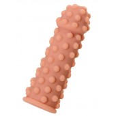 Телесная реалистичная насадка KOKOS Extreme Sleeve 02 с дополнительной стимуляцией - 12,7 см. - KOKOS - в Сочи купить с доставкой