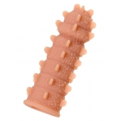 Телесная реалистичная насадка KOKOS Extreme Sleeve 04 с дополнительной стимуляцией - 12,7 см. - KOKOS - в Сочи купить с доставкой