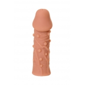 Телесная реалистичная насадка KOKOS Extreme Sleeve 06 с дополнительной стимуляцией - 12,7 см. - KOKOS - в Сочи купить с доставкой