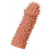 Телесная реалистичная насадка KOKOS Extreme Sleeve 07 с дополнительной стимуляцией - 12,7 см. - KOKOS - в Сочи купить с доставкой