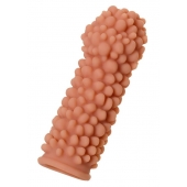 Телесная реалистичная насадка KOKOS Extreme Sleeve 08 с дополнительной стимуляцией - 12,7 см. - KOKOS - в Сочи купить с доставкой