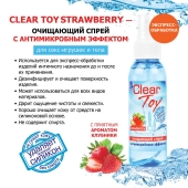 Очищающий спрей для игрушек CLEAR TOY Strawberry - 100 мл. - Биоритм - купить с доставкой в Сочи