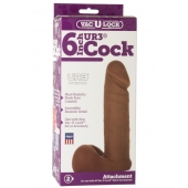 Насадка-мулат для трусиков Vac-U-Lock 6  ULTRASKYN Cock - 17,3 см. - Doc Johnson - купить с доставкой в Сочи