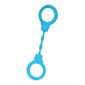 Голубые силиконовые наручники A-Toys без ключа - A-toys - купить с доставкой в Сочи