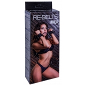Черные кожаные наручники Naila - Rebelts - купить с доставкой в Сочи
