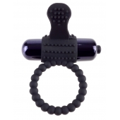 Черное эрекционное виброкольцо Vibrating Silicone Super Ring - Pipedream - в Сочи купить с доставкой