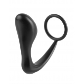 Эрекционное кольцо с анальной пробкой Ass-Gasm Cockring Plug - Pipedream - в Сочи купить с доставкой