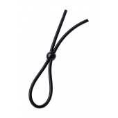 Черное лассо на пенис с одной бусиной - A-toys - в Сочи купить с доставкой