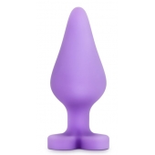 Фиолетовая анальная пробка Naughty Candy Heart Do Me Now - 8,9 см. - Blush Novelties - купить с доставкой в Сочи