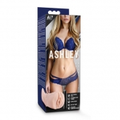 Телесный мастурбатор-вагина с вибропулей Ashley - Blush Novelties - в Сочи купить с доставкой