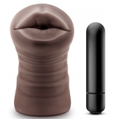 Коричневый мастурбатор-ротик Heather - Blush Novelties - в Сочи купить с доставкой