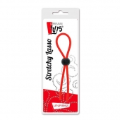 Красное эрекционное лассо с одной бусиной-утяжкой STRETCHY THIN LASSO - Dream Toys - в Сочи купить с доставкой