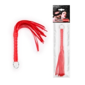 Красная плеть с рукоятью в оплетке - 28 см. - Notabu - купить с доставкой в Сочи