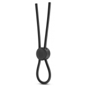 Черное силиконовое лассо на пенис SILICONE LOOP COCK RING - Blush Novelties - в Сочи купить с доставкой