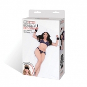 Чёрные манжеты для фиксации на кровати Bondage Bed Strap - Lux Fetish - купить с доставкой в Сочи
