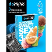 Презервативы для орального секса DOMINO Sweet Sex с ароматом мороженого - 3 шт. - Domino - купить с доставкой в Сочи