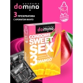 Презервативы для орального секса DOMINO Sweet Sex с ароматом манго - 3 шт. - Domino - купить с доставкой в Сочи