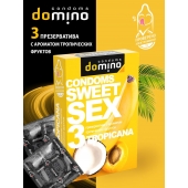 Презервативы для орального секса DOMINO Sweet Sex с ароматом тропических фруктов - 3 шт. - Domino - купить с доставкой в Сочи