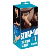 Силиконовый полый страпон на ремнях Silicone Strap-on - 16 см. - Orion - купить с доставкой в Сочи