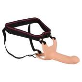 Силиконовый полый страпон на ремнях Silicone Strap-on - 16 см. - Orion - купить с доставкой в Сочи
