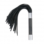 Черная плеть Easytoys Flogger With Metal Grip - 38 см. - Easy toys - купить с доставкой в Сочи