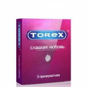 Презервативы Torex  Сладкая любовь  с ароматом клубники - 3 шт. - Torex - купить с доставкой в Сочи