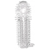 Закрытая прозрачная насадка на пенис с шипиками Nubby Sleeve - 14,5 см. - Chisa - в Сочи купить с доставкой