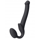 Черный безремневой страпон Silicone Bendable Strap-On S - Strap-on-me - купить с доставкой в Сочи