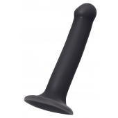 Черный фаллос на присоске Silicone Bendable Dildo M - 18 см. - Strap-on-me - купить с доставкой в Сочи