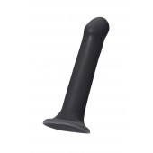 Черный фаллос на присоске Silicone Bendable Dildo L - 19 см. - Strap-on-me - купить с доставкой в Сочи