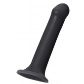 Черный фаллос на присоске Silicone Bendable Dildo L - 19 см. - Strap-on-me - купить с доставкой в Сочи