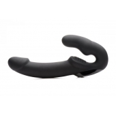 Черный безремневой страпон Urge Silicone Strap On с пультом ДУ - 24 см. - XR Brands - купить с доставкой в Сочи