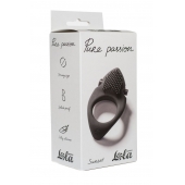 Черное эрекционное виброкольцо Pure Passion Sunset - Lola Games - в Сочи купить с доставкой