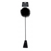 Черный стек Feather Crop с пуховкой на конце - 53,3 см. - Pipedream - купить с доставкой в Сочи