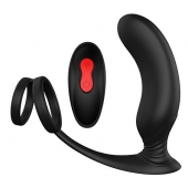 Черный массажер простаты REMOTE P-PLEASER - Dream Toys - в Сочи купить с доставкой