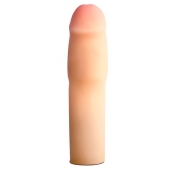 Телесная насадка-удлинитель на пенис PERFORMANCE 1.5INCH COCK XTENDER - 16 см. - Blush Novelties - в Сочи купить с доставкой