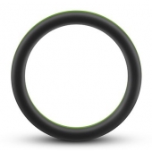 Черно-зеленое эрекционное кольцо Silicone Go Pro Cock Ring - Blush Novelties - в Сочи купить с доставкой