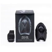 Темно-серый инновационный мужской осциллятор PULSE SOLO LUX с пультом ДУ - Hot Octopuss - в Сочи купить с доставкой